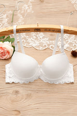 Women's Glossy Lace Design Push-Up Padded Bra
